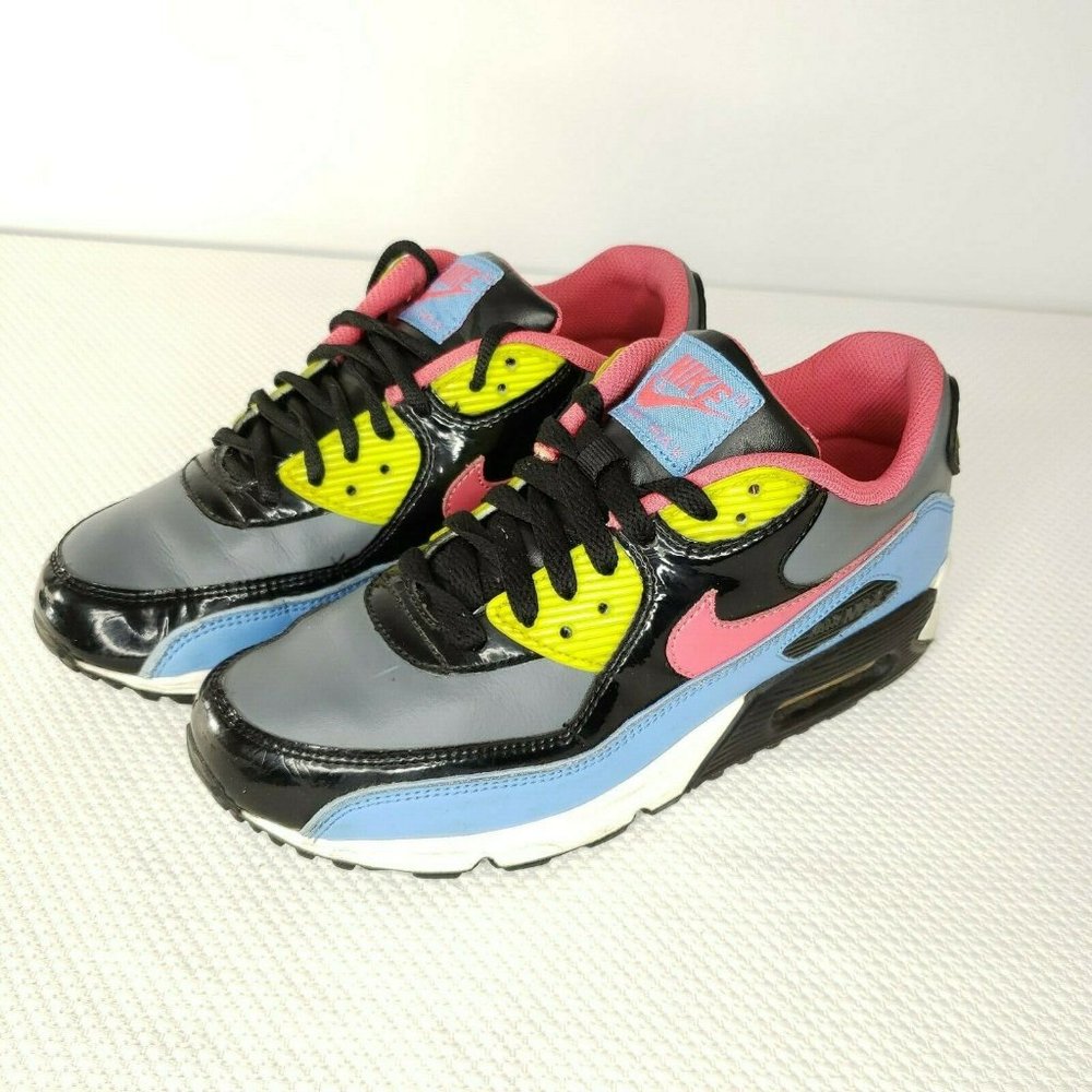 Nike Air Max 90 GS Leather 307793 Gray 5 Youth